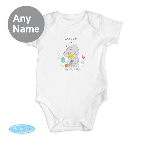 Personalised Tiny Tatty Teddy Cuddle Bug 9-12 Months Baby Vest £10.99